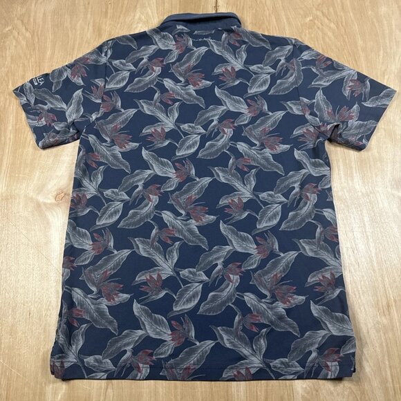 Travis Matthew Mens Floral Print Short Sleeve Polo Casual Golf Shirt Size Medium - Picture 6 of 6